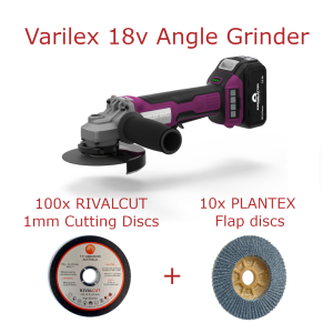 Varilex Cordless Battery 18v Angle Grinder Package Deal